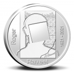 Belgica 20€ 100 anos Roger Raveel Prata Proof 2021 